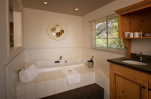 Image about The Lodge : King Cottage Suite, Jacuzzi Fireplace, Pet-Friendly