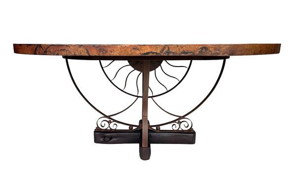 Sunrise Racetrack Oval Copper Dining Table (72" x 42")