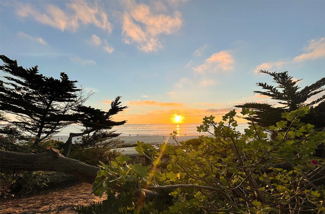 Image of Carmel beach at sunset