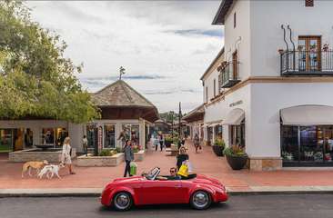 Image about Ocean Ave. View of Carmel Plaza