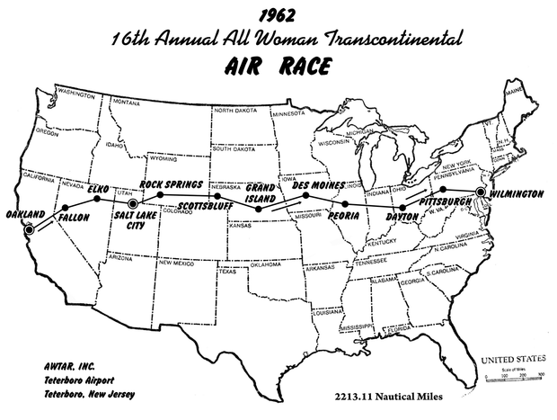 Race Route Map 1962