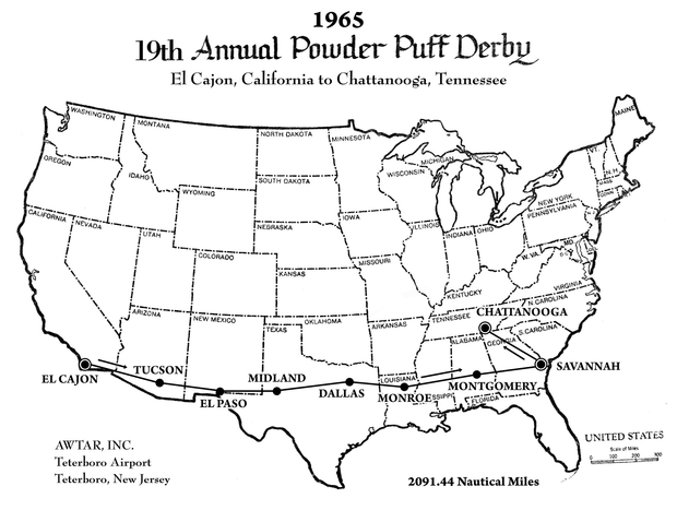 Race Route Map 1965