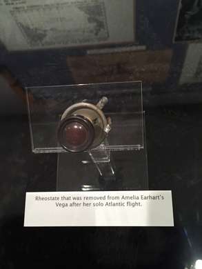 Image about Rheostate that was removed from Amelia Earhart's Vega after her solo Atlantic flight.