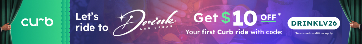 Curb - Let's ride to Drink Las Vegas - Get $10 off* Your first Curb ride with code: DRINKLV26 *Terms and conditions apply.