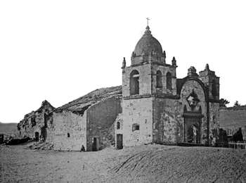 Carmel Mission, 1880, prior to first renovation.
