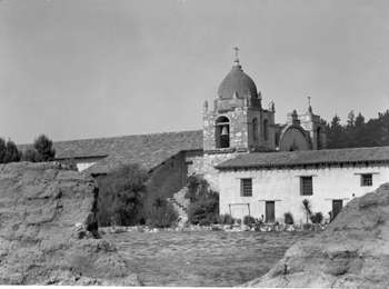 Carmel Mission, 1933, after second renovation.