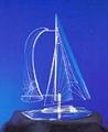 Hoyi Acrylic Ships and  Sailboat Sculptures