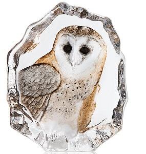 Mats Jonasson Crystal painted Barn owl 34200