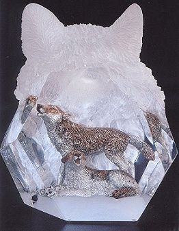 Devotion Wolf Sculpture - Front View