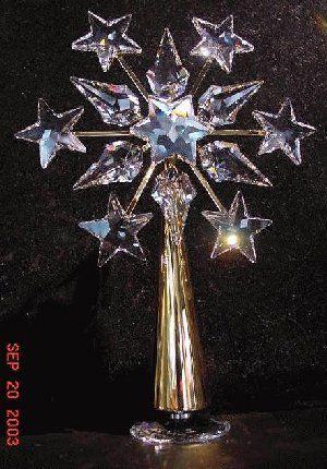 Swarovski Crystal G.Plated Christmas Tree Topper - Archived Data