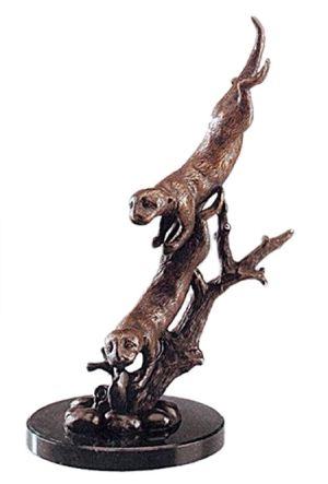 Bronze Frolicking Sea Otters Sculpture -30846 R