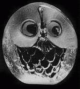 Mats Jonasson Etched Glass Owl MJ 33269