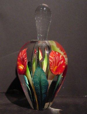 Calla Lily Tall Perfume Bottle, Red Crush