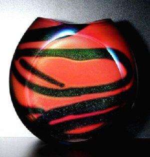 Red Chameleon Vase