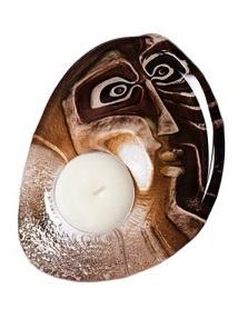 Ideo Brown- Mats Jonasson Crystal Candlelight Tealite holder 69006