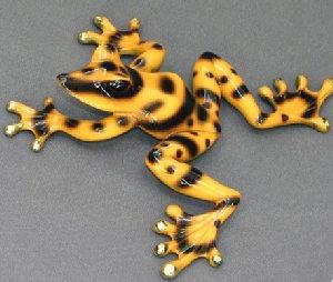 Orange and Black Kookala Bronze Frog by Barry Stein