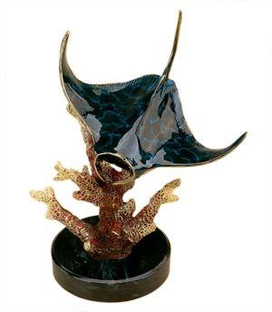 Bronze Manta Ray Sculpture (RET)