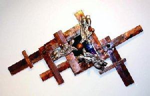 Triad with Three Castings Wall Sculpture