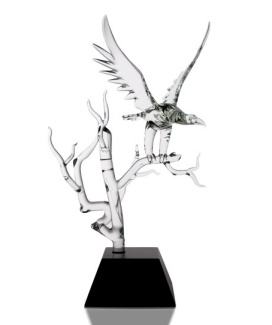 Eagle On Branch, large, Glass Sculpture - Special order