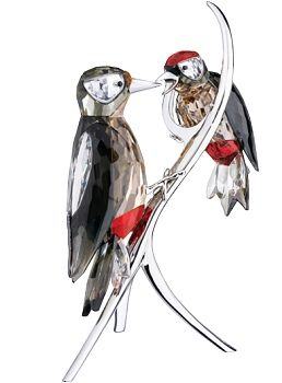 Swarovski  Black Diamond Woodpeckers