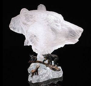 Black Bears Sculpture - Mountain Family - by Kitty Cantrell