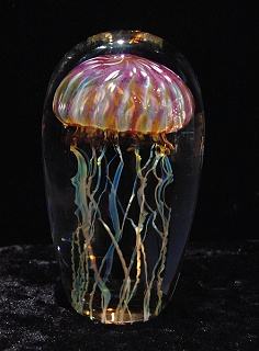 Gold Ruby Jellyfish Sculpture by Richard Satava