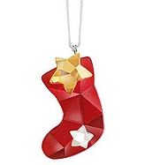 Twinkling Stocking Swarovski Crystal Ornament