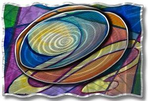 Radiating Ripples Contemporary Metal Wall Mural