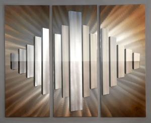 Sunburst City Contemporary Wall Panel Set