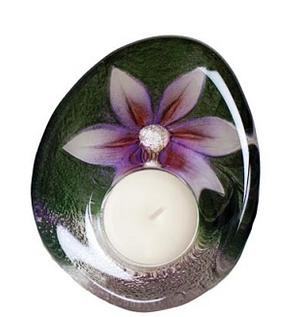 Flora Purple Flower - Mats Jonasson Tealight Candle holder 69012
