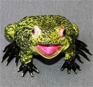 Boobala Yellow Bronze Frog by Barry Stein