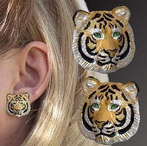 Tiger Earrings 