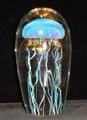 Blue Moon Glass Jellyfish Sculpture by Satava