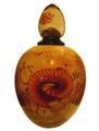 Plum Nautilus Gold Lidded Vase by Satava