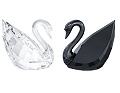 Swarovski Clear and Jet Swan RETIRING SW