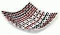 Serviente Glass Woven Airfoil Dish, Multicolor