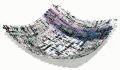 Serviente Glass Woven Airfoil Dish Confetti
