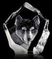 Mats Jonasson- Husky Dog- Miniature Crystal Etching - MJ 88147
