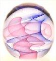 Round Pink and Blue Veils Paperweight