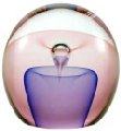 Round Blue and Pink Veil Paperweight