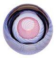 Round Pin and Blue Swirl Veil Paperweight