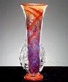 Lavender Sunrise Series - Leaf Handle Tall Vase
