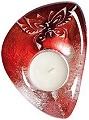 Papillon Red - Mats Jonasson Crystal Candlelight Tealite holder