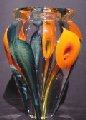 Calla Lily Vase, Orange, Lipped