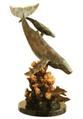 Bronze Humpbacks and Dolphins Sculpture