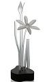 Frabel Studios Single Frosted Field Flower Glass Sculpture