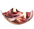 Serviente Glass Red Folded Dish