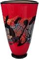 Red Satin Textured Vase by Nourot Glass Studio