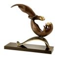 Balancing Act Bronze Sea Otters Sculpture **80185