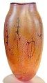 Petroglyph Golden Brown Flask Vase